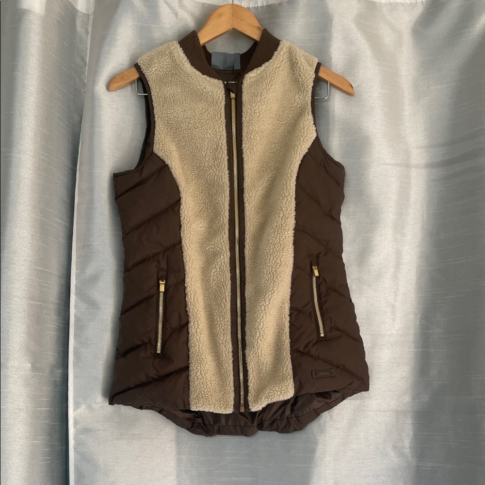 Athleta Brown and Cream Vest XS